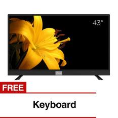 Coocaa 43 inch Full HD Smart Digital LED TV - Hitam (Model 43S3A12G) with Free Keyboard