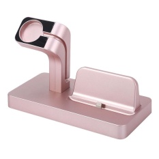 Creative Modis Pengisian Dock Penyangga Station Pengisi Daya Penahan untuk iPhone 5/5 S/6/6 S Apple jam Tangan 38 Mm/42 Mm Halloween Hadiah Ulang Tahun Natal Warna: mawar Emas-Internasional