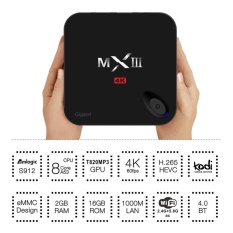 Creative MXIII-G Upgrade Android 6.0 Smart TV Box Amlogic S912 Octa-core 10 Bits (2GB RAM and 16GB ROM) with H.265 HD 2.0 VP10 HDR Video Decoder 4k 2k Output 2.4G WIFI Streaming Media Player (USA)