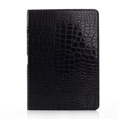 Buaya Pu Kulit Case Cover Stand untuk Samsung Galaxy Note 10.1 Inch (Edisi 2014) Sm-p600 & Samsung Galaxy Tablet Pro Sm-t520 Hitam-Intl