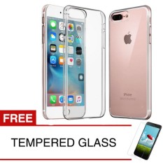 Crystal Case for Apple iPhone 8 Plus - Clear Hardcase + Gratis Tempered Glass