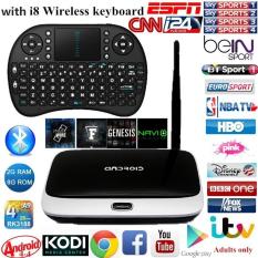 CS918T Android 4.4 Smart TV Box Wi Fi 1080 P dengan I8 Keyboard (Steker INGGRIS)-International