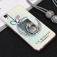 Corak Lucu Lembut Tpu Pelindung untuk Vivo V3 Max Penutup Fleksibel dengan Cincin Grip/Stand Pemegang dan Strap Pergelangan Tangan-Intl