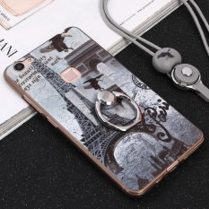 Corak Lucu Lembut Tpu Pelindung untuk Vivo X6 Penutup Fleksibel dengan Cincin Grip/Stand Pemegang dan Strap Pergelangan Tangan-Intl