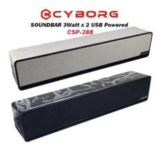 Cyborg CSP-288 Speaker Soundbar 2.1 - Hitam/Putih