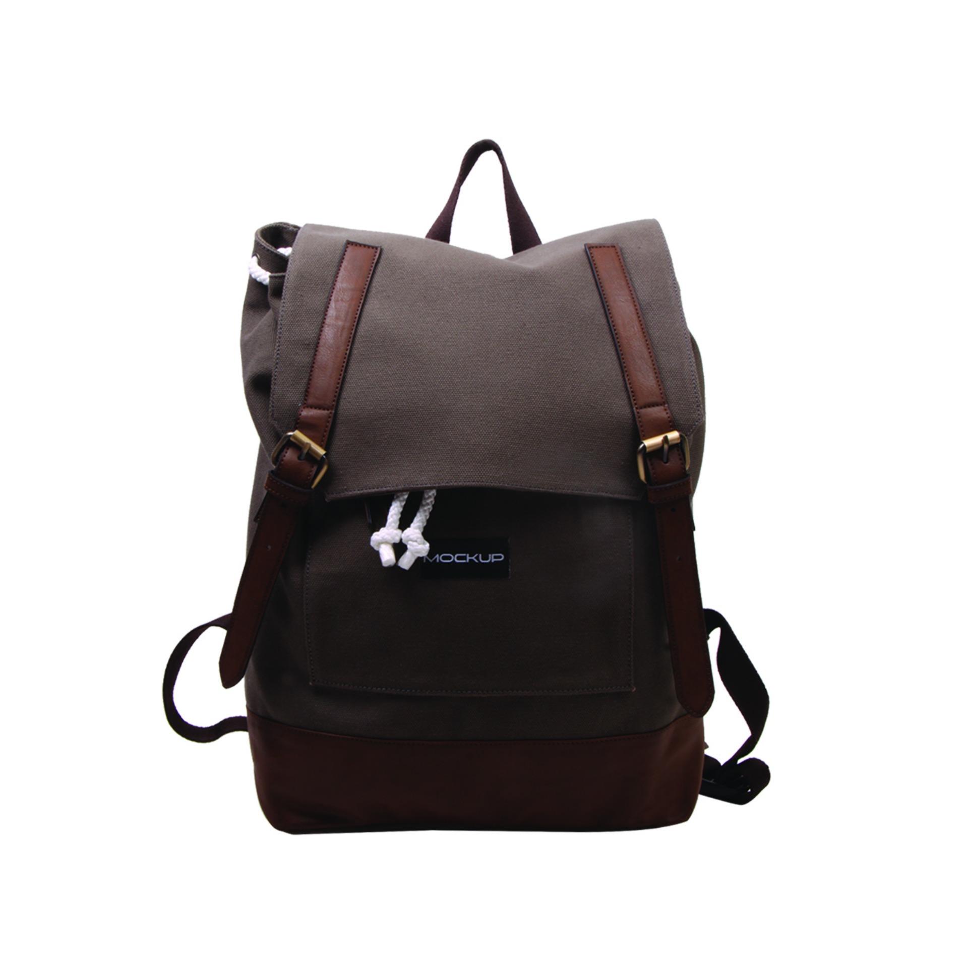Daily Backpack Mockup BBP.57/Tas Unisex- chocolate