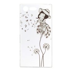 Dandelion Girl TPU Lembut Kantong Gas Belakang Case Cover untuk SONY Xperia X Kompak 4.6 Inci-Intl