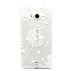 Dandelion Ultra Tipis Lembut TPU Case Belakang untuk Microsoft Lumia 535 (putih)