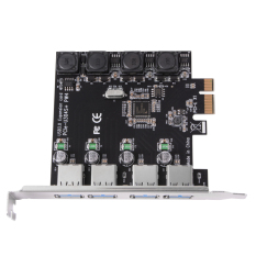 Dasktop USB 3.0 PCI-E untuk 4 Port Express Kartu Ekspansi Tidak NEC Power Supply AC542