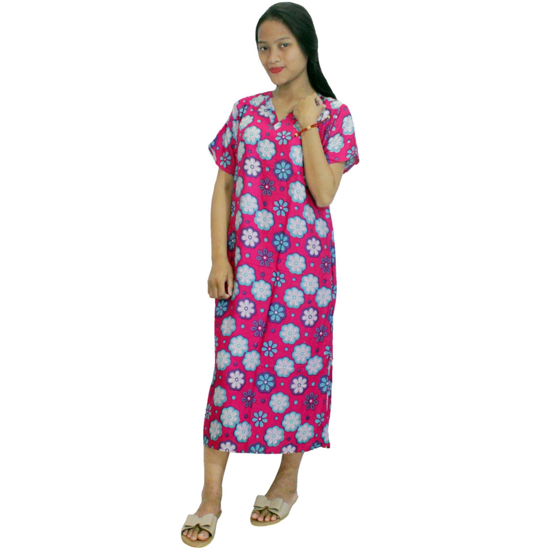Daster Batik, Daster Lengan Pendek, Baju Tidur, Piyama, Kancing, Daster Bumil, Daster Busui (DPT001-63) 