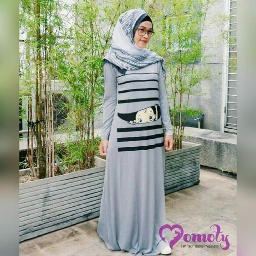 Daster Hamil Unik Lucu Maxi Dress