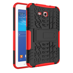 Mempesona Butir 2-In-1 Protection Shell Case Belakang untuk Samsung Galaxy Tab3 Lite T110 T116 (merah) -Internasional