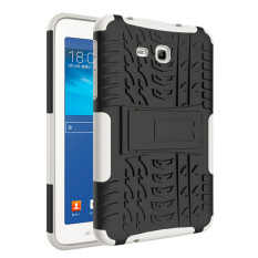 Mempesona Butir 2-In-1 Protection Shell Case Belakang untuk Samsung Galaxy Tab3 Lite T110 T116 (Putih) -Internasional