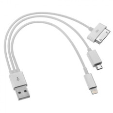 Dbest 4 in 1 Kabel Charger USB iPhone Ipad - Putih