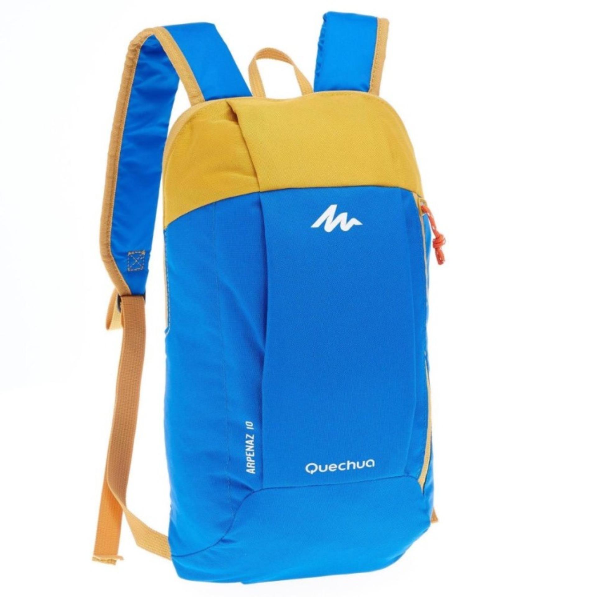 Decathlon Quechua Arpenaz 10 L Day Hiking Backpack - Blue/Yellow Tas Rangsel Gunung Sepeda Lari Sekolah