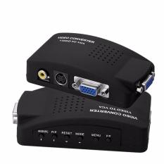 DEERWAY PC Laptop AV S-video Video to VGA TV Converter Switch Box Color Black - intl