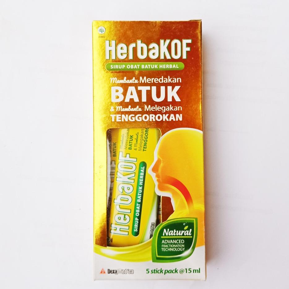 Delin Store - HerbaKOF Sirup 3 Box Isi @ 5 Stik Pack Bisa COD