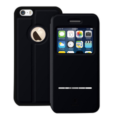 Deluxe Asli BASEUS Terse Series Flip Leather Case untuk IPhone 6 5.5 Plus Ultra Tipis Smart Tidur Ponsel Kasus untuk IPhone 6 Plus 5.5 Kasus (Dark Blue)