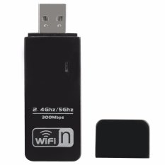 Desktop 300 M USB Wifi Nirkabel 802.11a/B/G/N Adaptor Dual Band 2.4G/5G Jaringan kartu LAN-Intl