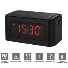 Desktop Speaker Bluetooth Jam Alarm Radio FM MP3 Player Kartu TF Pembaca U Disk Bebas Genggam With Mikrofon Tampilan LED