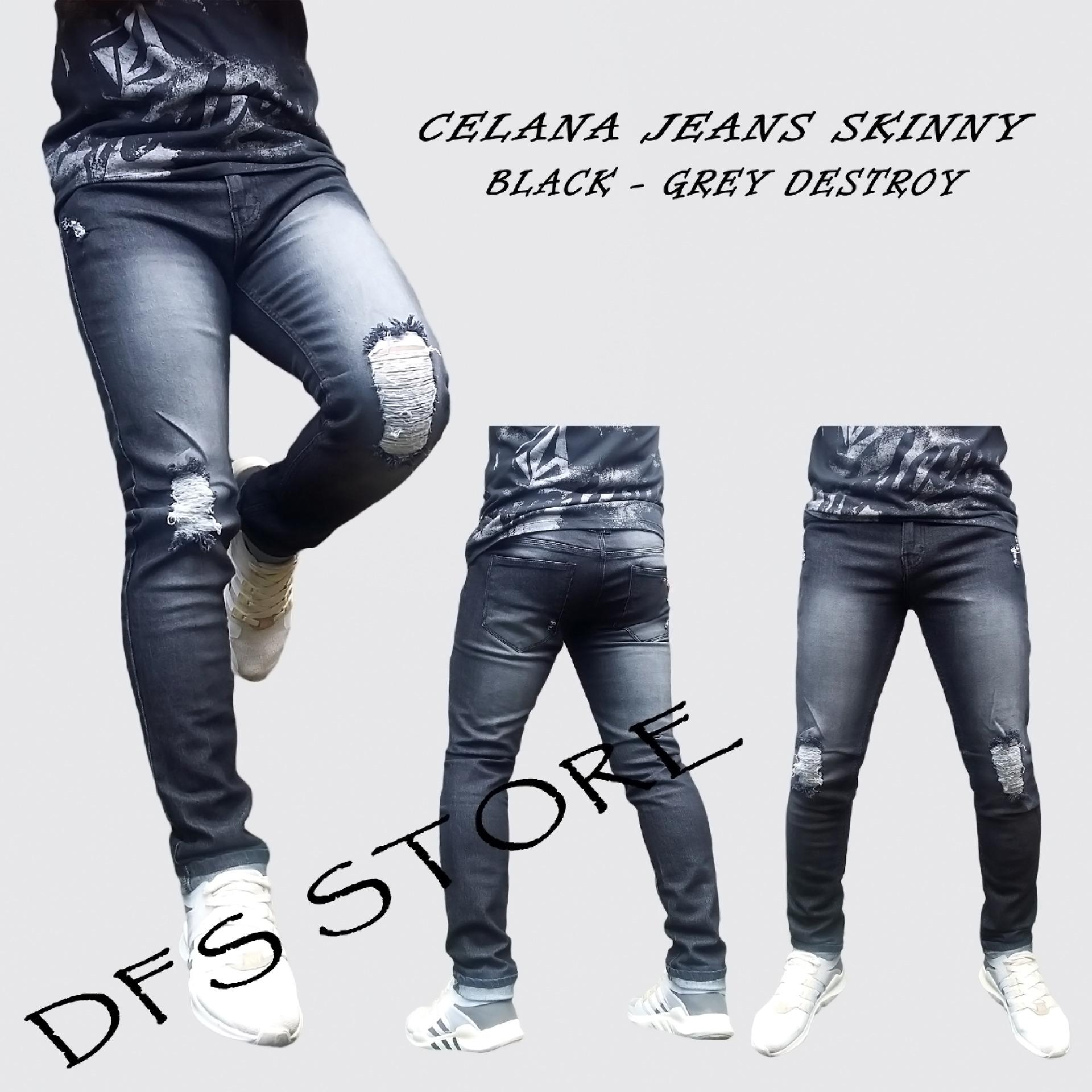 DFS CELANA JEANS SKINNY / SLIMFIT / PENSIL PRIA - BG SCRUB DESTROY