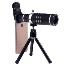 DHN Ponsel Lensa 18X Optik Telephoto Lensa Perlengkapan dengan Fleksibel Tripod dan Klip untuk Sebagian Besar Ponsel Pintar (Hitam) -Internasional