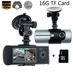 DHN Dual Dash Kamera DVR Mobil R300 dengan GPS dan G-Sensor 2.7