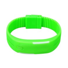 DHS LED Silicone Kontrol Sentuh Jam Tangan Elektronik Hijau Neon-Intl