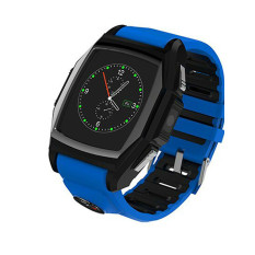 Diggro GT68 Bluetooth Smartwatch Ponsel Olahraga Denyut Jantung SOS GPS Tidur Olahraga Monitor Anti-Lost Kamera untuk Android IOS Biru- internasional