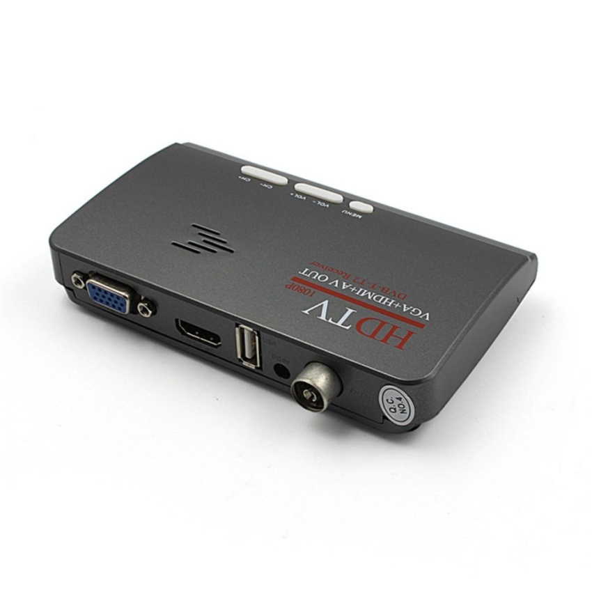 Digital HDMI DVB-T T2 dvbt2 TV VGA High-performance ReceiverConverter with USB Tuner Remote Control UK Plug - intl