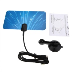 Digital Indoor TV HDTV DTV Antena Desain Datar Dukungan Menerima VHF UHF Sinyal/Free Digital/Sinyal Analog Tinggi Gain US Plug-Intl