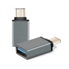 Digit.Tail USB C 3.0 High Speed Adapter Type-C Thunderbolt 3 to USB-A Female Port OTG Cable Converter for Macbook Pro 2017, Dell XPS, ChromeBook, Samsung Galaxy Note 8 S8, Nexus 6P and More (2-Pack)