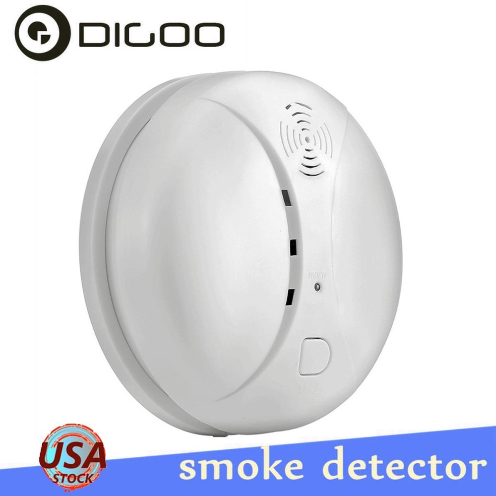 Digoo DG-HOSA 433 MHz Wireless Home Keamanan Detektor Asap Fire Alarm Sensor Putih-Intl