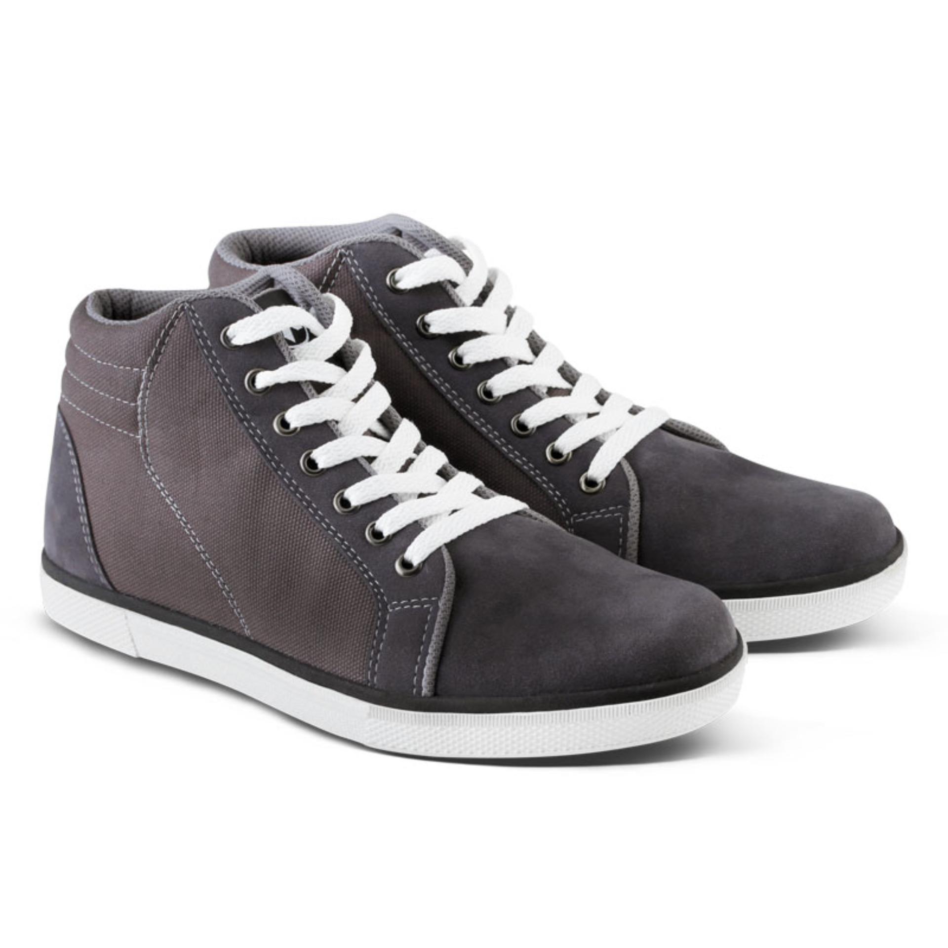 Distro Bandung VR 108 Sepatu Boot Sneakers Casual Pria - Abu