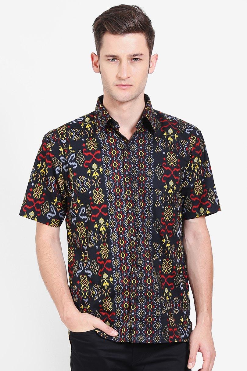 Djoeragan Batik Men Muslim Wear Shirts Batik Shirts Pria Wear Shirts Muslim Shirts Batik Blue Biru Batik Diskon discount murah bazaar baju celana fashion brand branded