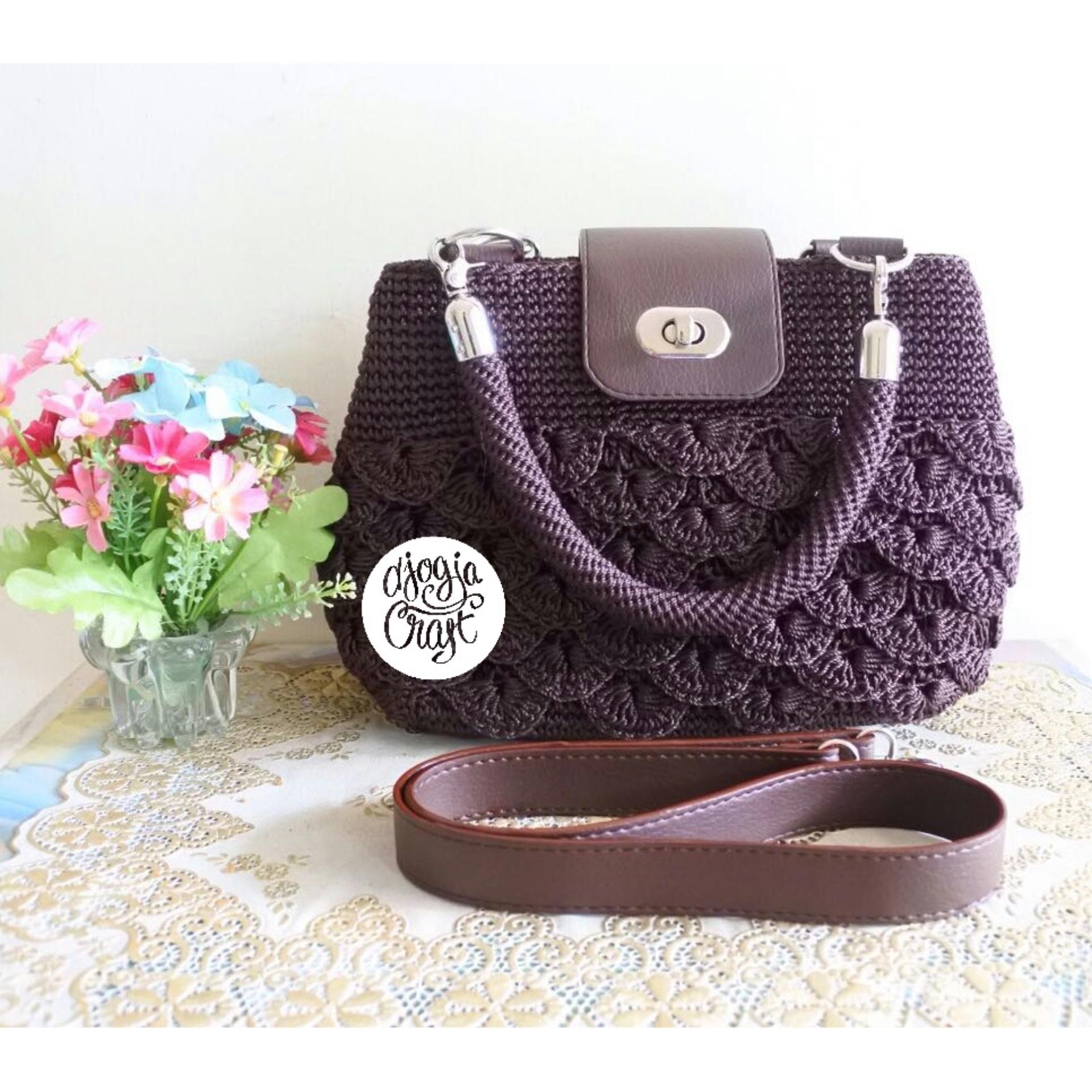 Djogja Craft Tas Rajut Webe Sisik - Coklat
