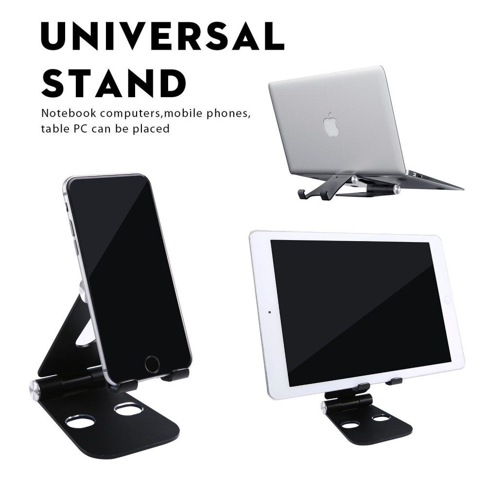 Dmscs Bisa Disesuaikan Penyangga Meja, Aluminium Multi-sudut Dapat Dilipat Universal Stand Holder untuk IPhone/iPad/tablet/Ponsel/Kindle/Macbook /laptop, Rose Gold-Intl