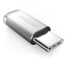Dodocool Mini USB-C Ke Adaptor USB Mikro USB TYPE C untuk Micro-USB Konektor untuk MacBook/ Chromebook Pixel/Nexus 5X/Nexus 6 P/OnePlus Dua/Nokia N1/Tipe C Perangkat Yang Didukung Silver-Intl