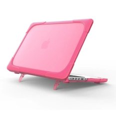 Double Warna Komputer Pelindung Cover untuk Macbook Air Pro Retina 13 Inch (Rose Red)-Intl