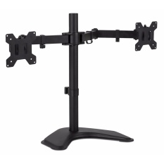 Dream Chaser Dual Monitor Desk Stand LCD Mount, Adjustable, Berdiri Sendiri Dua Komputer LED Menampilkan Stand 20, 23, 24, 27 Inch Ukuran Layar, Hitam-Intl