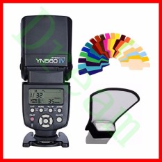 Dream Yongnuo YN560 IV 2.4G Wireless Flash Speedlite for DSLR Camera with 20 Color Gels & silver reflector