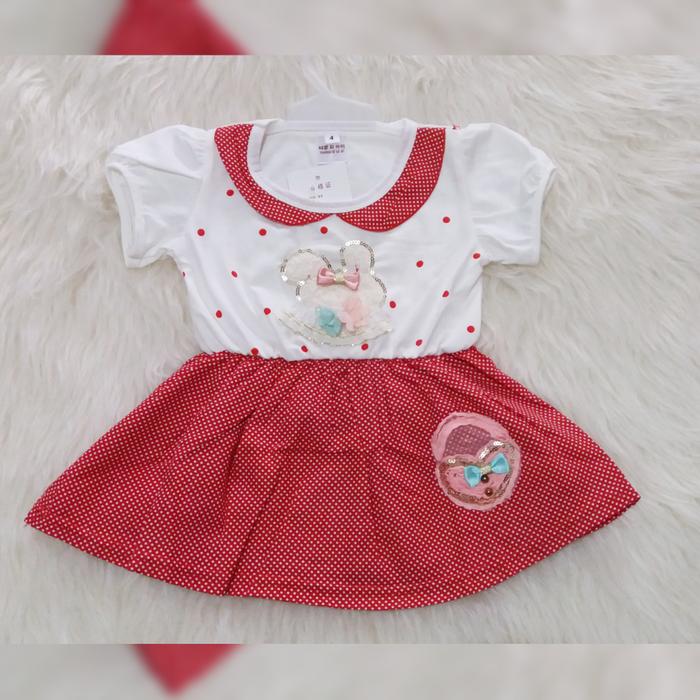 Dress Bayi Import / Baju Bayi Import Perempuan Usia 0M - 6M