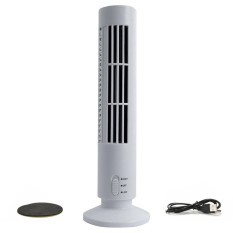 Dsstyles Portabel USB Vertikal Bladeless Penggemar, Mini Udara Kondisi Penggemar Meja Menara Kipas Pendingin Putih
