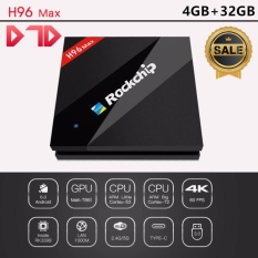 DTD H96 Max TV Box 4 GB 32 GB Android 6.0 Rockchip RK3399 6-Core Android TV Box Dual WIFI 4 K Kodi Smart TV Box Media Player USB 3.0-Intl
