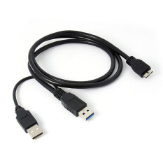 A ke B ganda Micro USB 3,0 Y bergerak kabel Hard Disk-