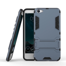 Dual Layer Armor Hibrida Baju Besi dengan Kickstand Fitur untuk Vivo X7-Intl