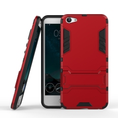 Layar Ganda Protektif Pelindung Hibrid Case dengan Kickstand Fitur untuk Vivo X7-Intl