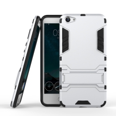 Dual Layer Armor Hibrida Baju Besi dengan Kickstand Fitur untuk Vivo X7-Intl