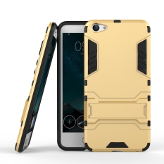 Dual Layer Armor Hibrida Baju Besi dengan Kickstand Fitur untuk Vivo X7-Intl