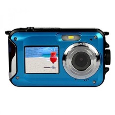 Dual Layar Kamera, KINGEAR 24 MP Depan dan Belakang Hidup Tahan Air Digital Camera-Biru-Intl